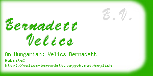 bernadett velics business card